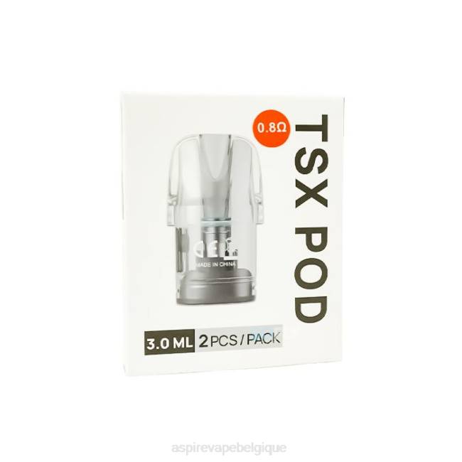 Aspire Tsx Pod 0,8 ohm (3,0 ml)/2 pièces par paquet (compatible avec cyber s et cyber x)Aspire vape sale 86XN233