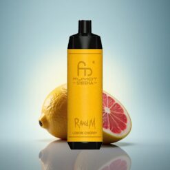 RandM Fumot Shisha 10000 Puffs Cerise Citronnée avec Indicateur LED et Batterie 850 mAh