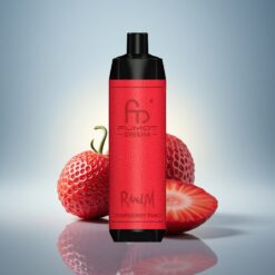 RandM Fumot Shisha 10000 Puffs Fraise Coup de Poing avec 0.5% Nicotine et 850 mAh