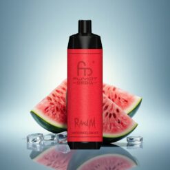 RandM Fumot Shisha 10000 Puffs Glace à la Pastèque avec 0,5% Nicotine et Batterie 850 mAh