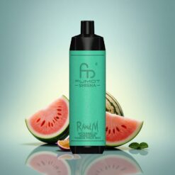 RandM Fumot Shisha 10000 Puffs Pastèque Melon Passion Menthe avec 0,5% nicotine et batterie 850 mAh