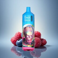 RandM Fumot Tornado 9000 Puffs Framboise Acidulée Myrtille avec 18 mL et Batterie 850 mAh