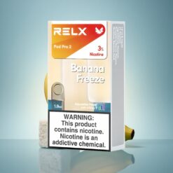 Relx Pod Pro 2 Vape Device Banane Glacée 30mg/ml de Nicotine, 1.9ml, 3 Modes (5.5W/6.5W/8W)