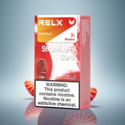 Relx Pod Pro 2 Vape Device Éclat de Fraise 30mg/ml de nicotine, 1.9ml, 5.5W/6.5W/8W