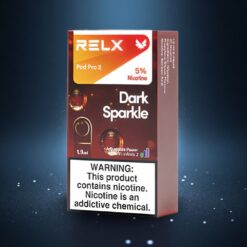 Relx Pod Pro 2 Vape Device Étincelle Sombre 50mg/ml de nicotine, 1.9ml, 3 modes de tension (5.5W, 6.5W, 8W), 2 pods/paquet