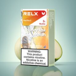 Relx Pod Pro 2 Vape Device Melon Miel 30mg/ml de Nicotine avec 1,9ml et 3 Modes de Tension (5,5W/6,5W/8W)