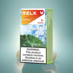 Relx Pod Pro 2 Vape Device Menthol Xtra 50mg/ml de nicotine, 1.9ml de capacité, 3 modes de tension