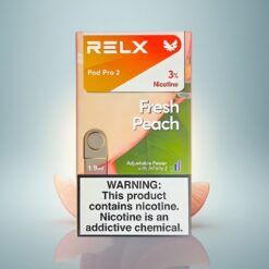 Relx Pod Pro 2 Vape Device Pêche Fraîche 30mg/ml de nicotine - 1.9ml - 3 pods/paquet - Mode Éco (5.5W), Mode Doux (6.5W), Mode Boost (8W)