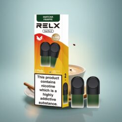 Relx Pod Pro 2 Vape Device Thé Frappé Matcha 18mg/ml de Nicotine avec 1,9ml et 3 Modes de Tension (5,5W/6,5W/8W)